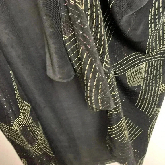 Vintage NWT Piccadilly Open Cardigan w Sparkles Holiday Season Black Size Large - Picture 12 of 16